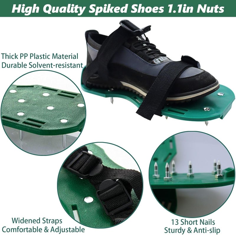 DBYANAN 9 Inch Screed Spiked Roller Self Leveling Concrete Roller Epoxy Roller Spike Shoes for Epoxy Flooring Cement Floor Leveling Tools Screed Compound Roller - Image 2